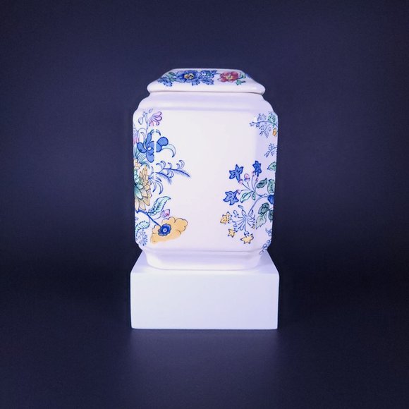 Masons Ironstone Vintage Tea Caddy Floral Design - Picture 2 of 4